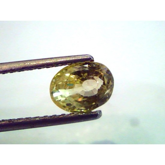 2.05 Ct Unheated Untreated Natural Ceylon Yellow Sapphire,Gems