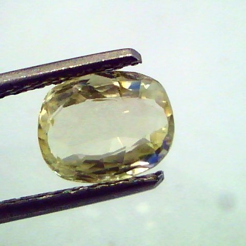 2.06 Unheated Untreated Natural Ceylon Yellow Sapphire Gemstone