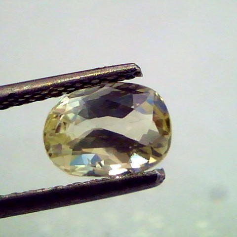 2.08 Unheated Untreated Natural Ceylon Yellow Sapphire Gemstone