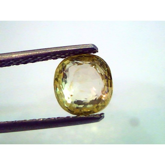 2.22 Ct Unheated Untreated Natural Ceylon Yellow Sapphire,Gems