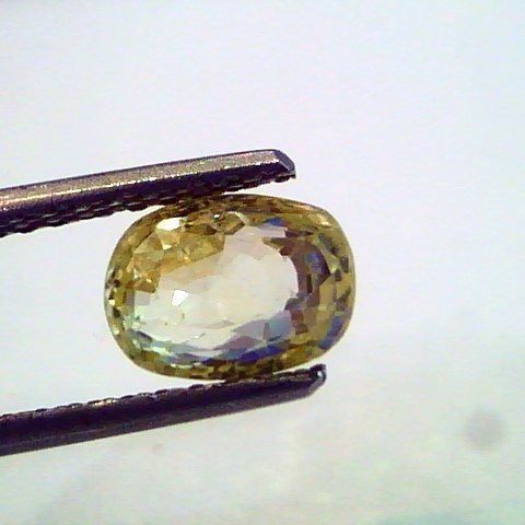 2.32 Ct Unheated Untreted Natural Ceylon Yellow Sapphire Pukhraj