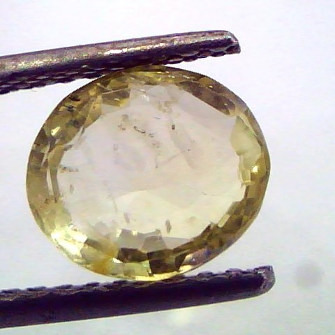 2.42 Ct Unheated Untreted Natural Ceylon Yellow sapphire/Pukhraj