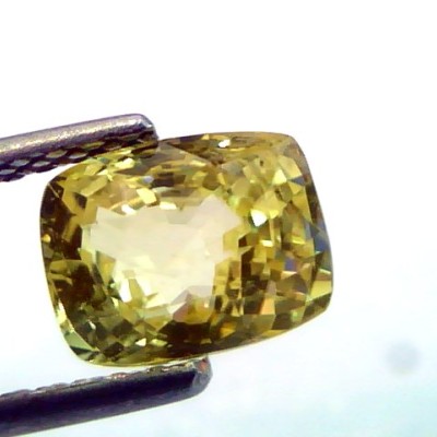 2.53 Ct Unheated Untreated Natural Ceylon Yellow Sapphire AAA