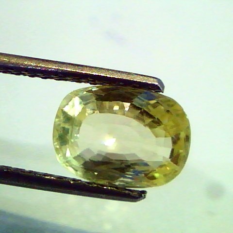 2.96 Ct Unheated Untreted Natural Ceylon Yellow Sapphire,Pukhraj