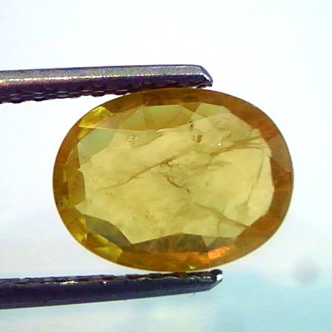 2.95 Ct Natural Yellow Sapphire Pukhraj Jupiter Gemstone(Heated)
