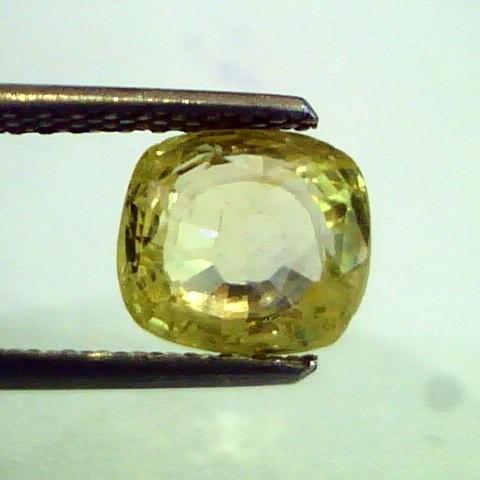 3 ct Unheated Untreated Natural Ceylon Yellow Sapphire,Pukhraj