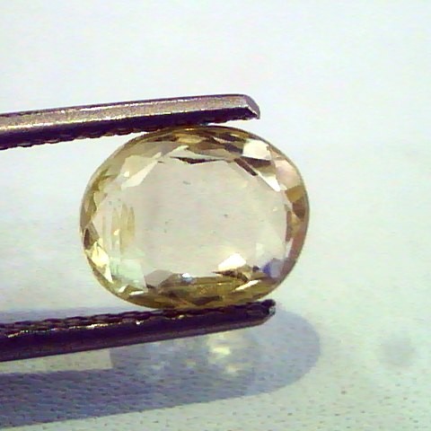 2.93 Ct Unheated Untreted Natural Ceylon Yellow Sapphire/Pukhraj