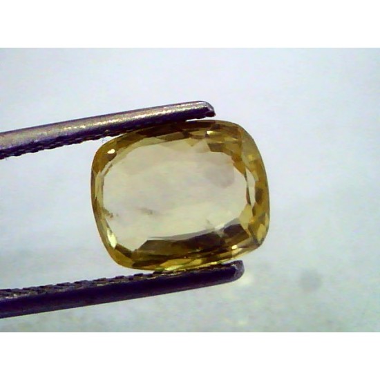 3.01 Ct Unheated Untreated Natural Ceylon Yellow Sapphire AAA