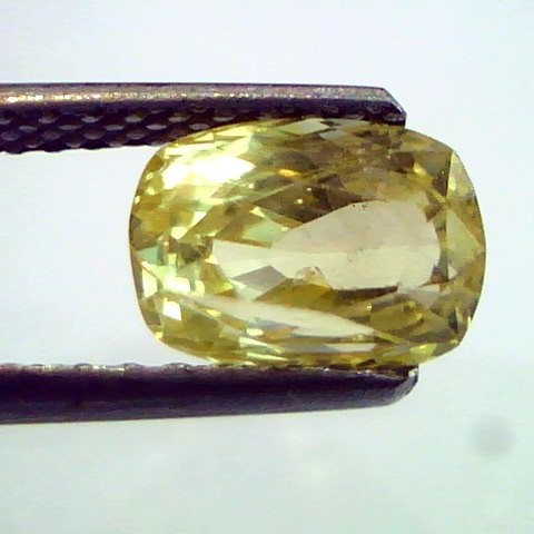 3.07 Ct Unheated Untreted Natural Ceylon Yellow Sapphire Pukhraj