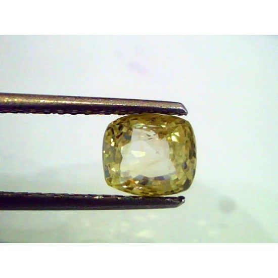 3.15Ct Unheated Untreated Natural Ceylon Yellow Sapphire,Pukhraj