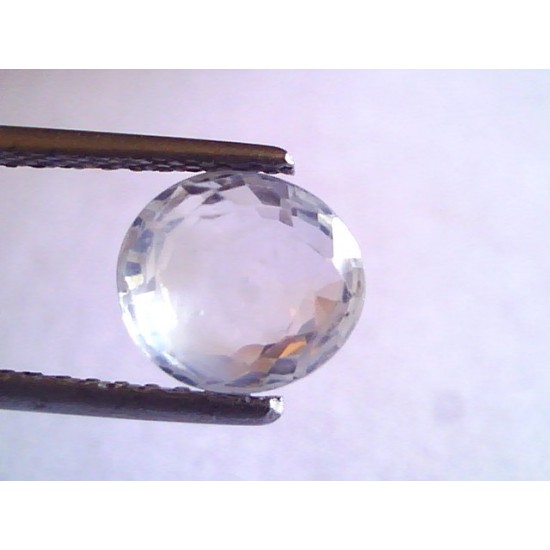 3.12 Ct Unheated Untreated Natural Ceylon White Sapphire