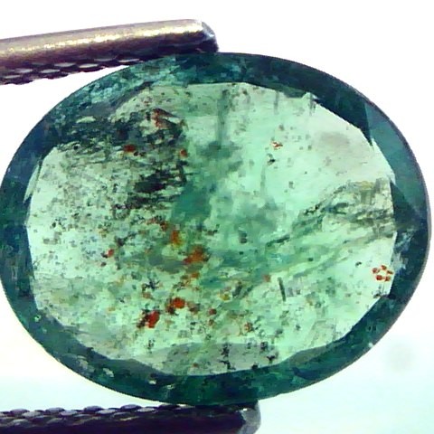 3.36 Ct Untreated Natural Zambian Green Emerald Panna Gemstone