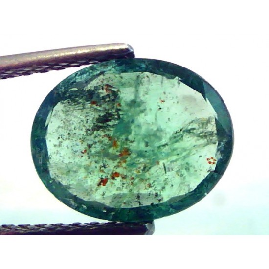 3.36 Ct Untreated Natural Zambian Green Emerald Panna Gemstone