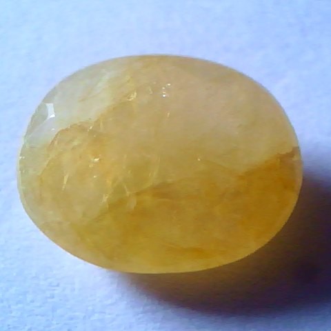 Huge 10.5 Ct Unheated Untreated Natural Ceylon Yellow Sapphire