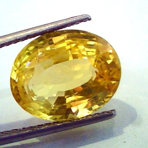 Huge 11.63 Ct Unheated Untreated Natural Ceylon Yellow Sapphire