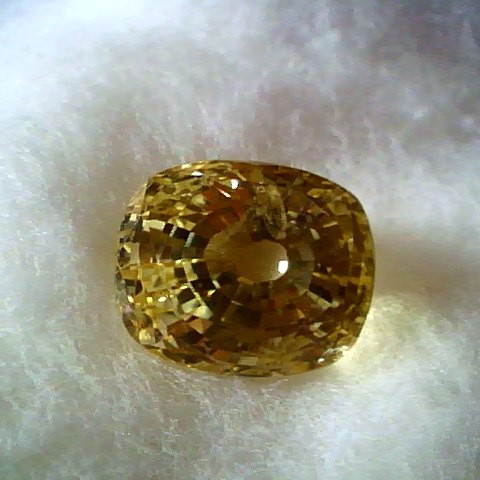 Huge 12.51 Ct Unheated Untreated Natural Ceylon Yellow Sapphire