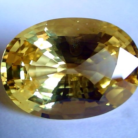 Huge 21.46 Ct Unheated Untreated Natural Ceylon Yellow Sapphire
