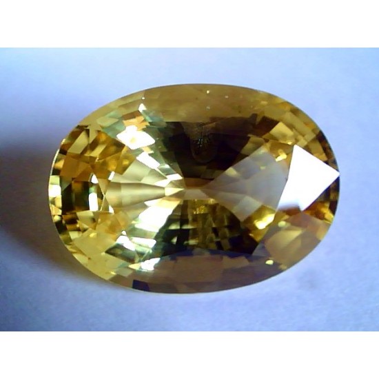 Huge 21.46 Ct Unheated Untreated Natural Ceylon Yellow Sapphire