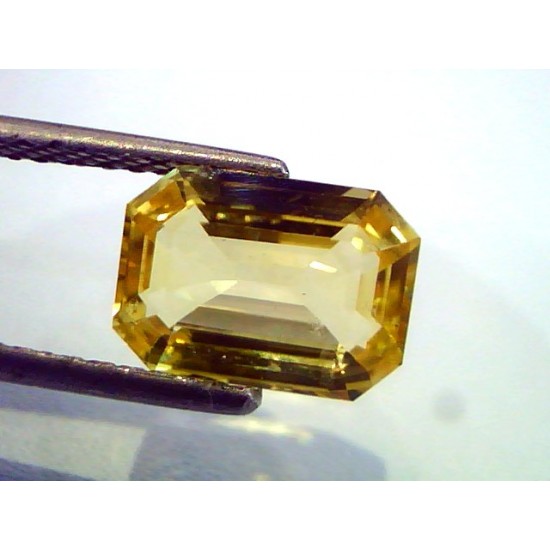 3.47 Ct Unheated Untreated Natural Top AA Ceylon Yellow Sapphire