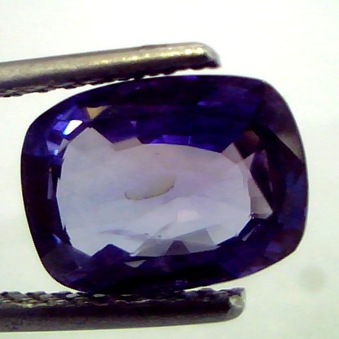 3.59 Ct IGI Certi Unheated Natural Ceylon Peacock Blue Sapphire