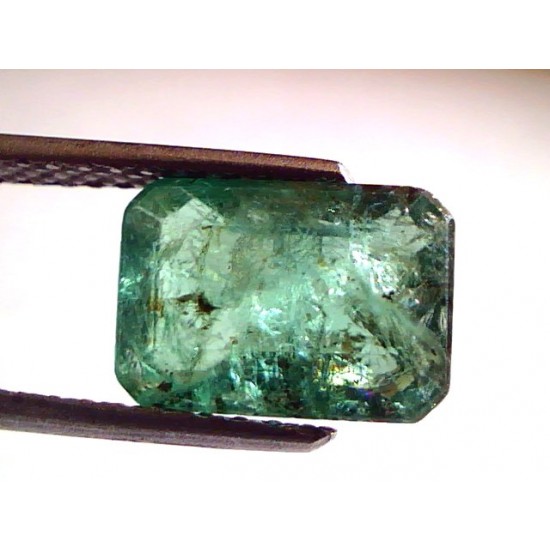 3.65 Ct Untreated Natural Zambian Emerald Panna Mercury Gemstone