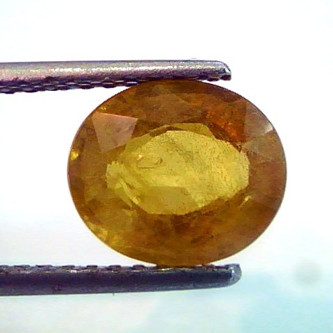 3.70 Ct Natural Bangkok Yellow Sapphire,Pukhraj Gemstone heated