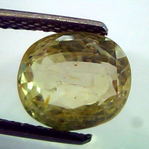 3.82 Ct Unheated Untreated Natural Ceylon Yellow Sapphire Gems