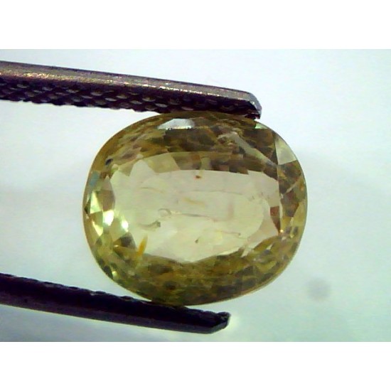 3.82 Ct Unheated Untreated Natural Ceylon Yellow Sapphire Gems