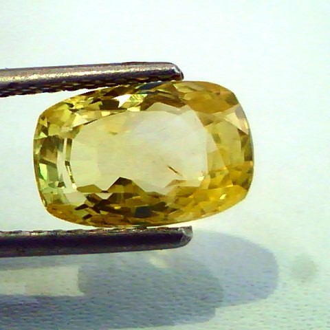 4.17 Ct Unheated IGI Certified Natural Ceylon Yellow Sapphire