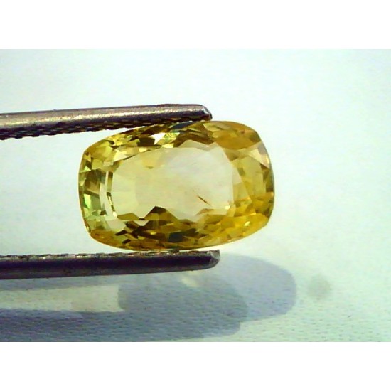 4.17 Ct Unheated IGI Certified Natural Ceylon Yellow Sapphire