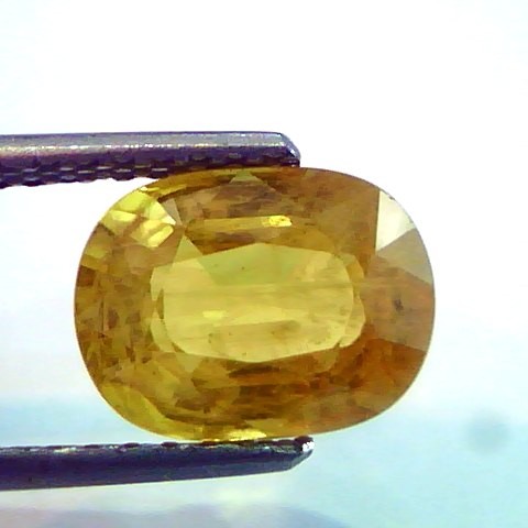 4.24 Carat Premium Bangkok Natural Yellow Sapphire (Pukhraj)