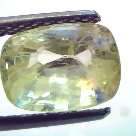 4.35 Ct Unheated Untreted Natural Ceylon Yellow Sapphire/Pukhraj
