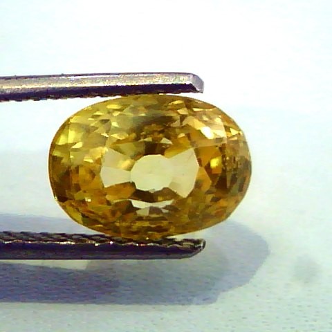 4.35 Ct Unheated Untreated Natural Ceylon Yellow Sapphire AAAAA