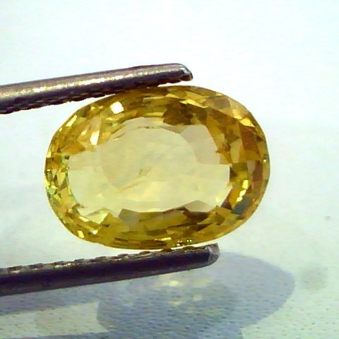 4.50 Ct Unheated Natural Ceylon Yellow Sapphire/Pukhraj AAA