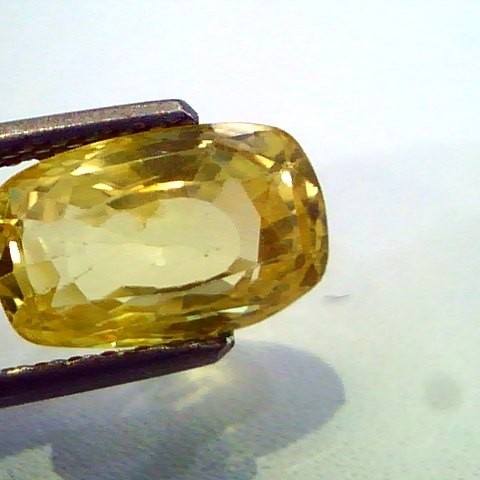 4.55 Ct Unheated Untreted Natural Ceylon Yellow Sapphire Pukhraj