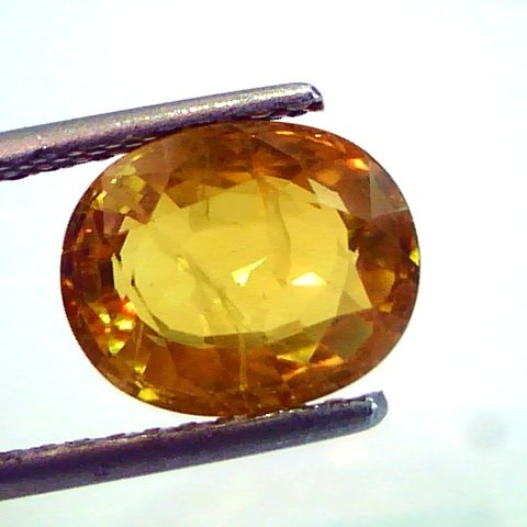 4.55 Ct Premium Grade Natural Bangkok Yellow Sapphire,Pukhraj