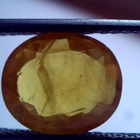 4.80 Ct Natural Bangkok Yellow Sapphire,Pukhraj Gemstone heated