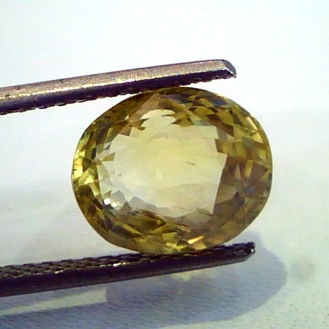 4.83 Ct Unheated Untreated Natural Ceylon Yellow Sapphire A+++++