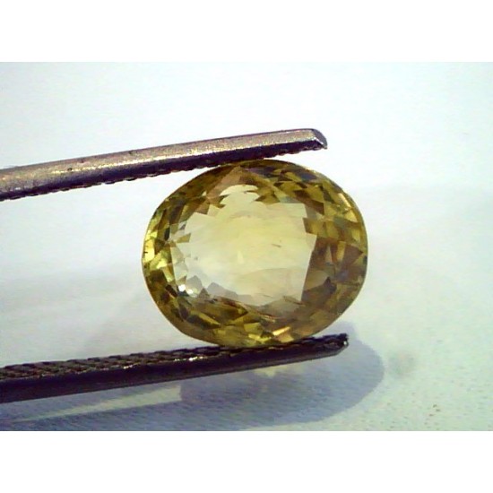 4.83 Ct Unheated Untreated Natural Ceylon Yellow Sapphire A+++++