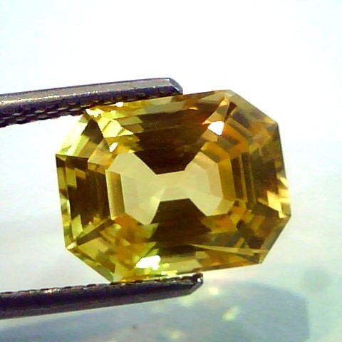 4.87 Ct TopGrade Topcolor TopCut Unheated Ceylon Yellow Sapphire