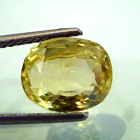 5.25 Ct Unheated Natural Ceylon Yellow Sapphire/Pukhraj *IGI*