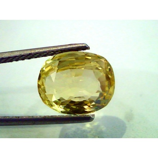 5.25 Ct Unheated Natural Ceylon Yellow Sapphire/Pukhraj *IGI*