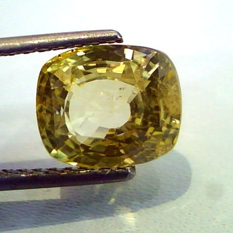 5.3 Ct Unheated Untreted Natural Ceylon Yellow Sapphire Pukhraj
