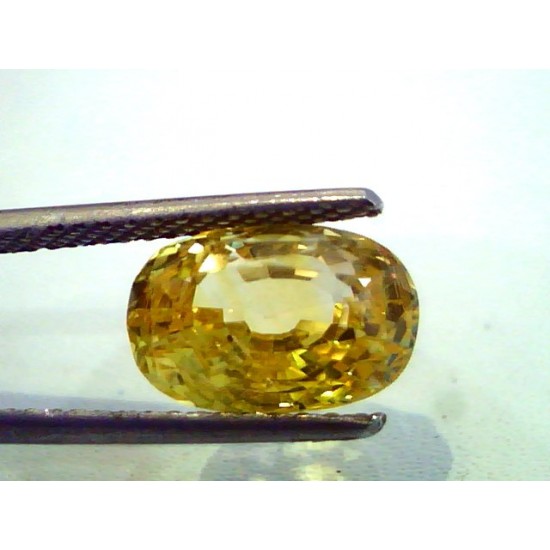 5.30 Ct Unheated IGI Certified Natural Ceylon Yellow Sapphire