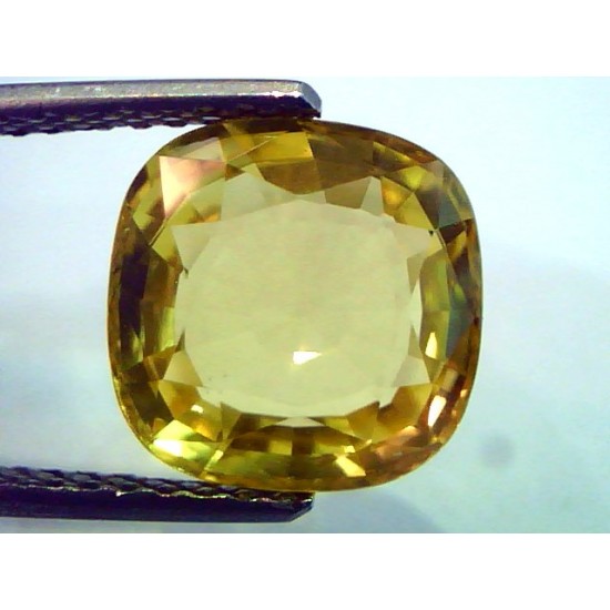 5.48 Ct Unheated Untreated Natural Ceylon Yellow Sapphire AAA