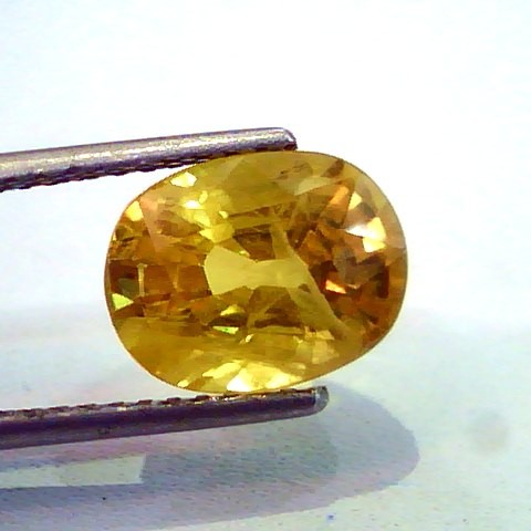 5.70 Ct Natural Premium Bangkok Yellow Sapphire/Pukhraj Heated