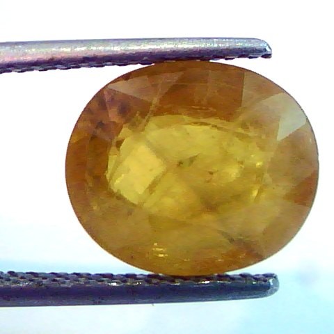 6.14 Ct Natural Yellow Sapphire Pukhraj Jupiter Gemstone(Heated)