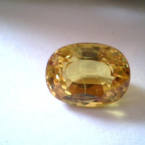 6.17 CT Premium Natural Bangkok Yellow Sapphire,Real Pukhraj Gem 6.17 CT Premium Natural Bangkok Yellow Sapphire,Real Pukhraj Gem