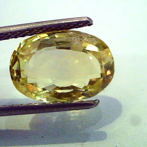 6.25 Ct Unheated Untreted Natural Ceylon Yellow Sapphire/Pukhraj