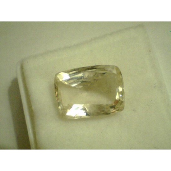 6.3 Ct Unheated Untreated Natural Yellow Tint White Sapphire A++